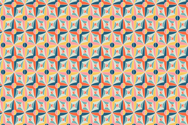 复古几何图案面料印花,点亮您的时尚服装