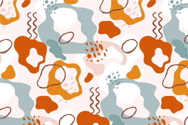 抽象艺术风格服装印花面料，展现独特个性