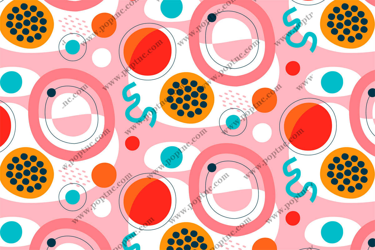 活力四射的抽象图案面料印花,点亮你的服装印花设计