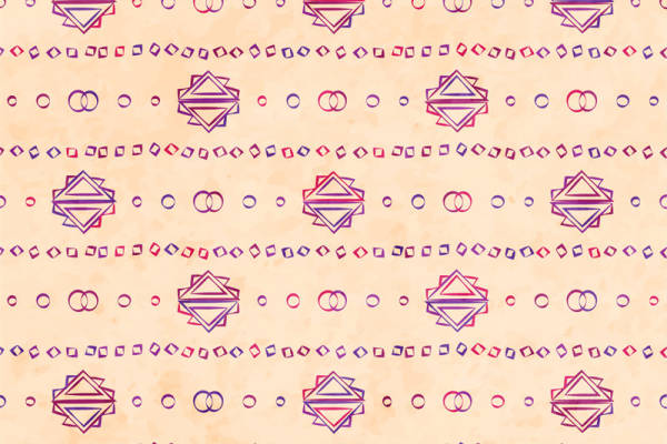 复古几何图案面料印花，打造经典服装印花风格