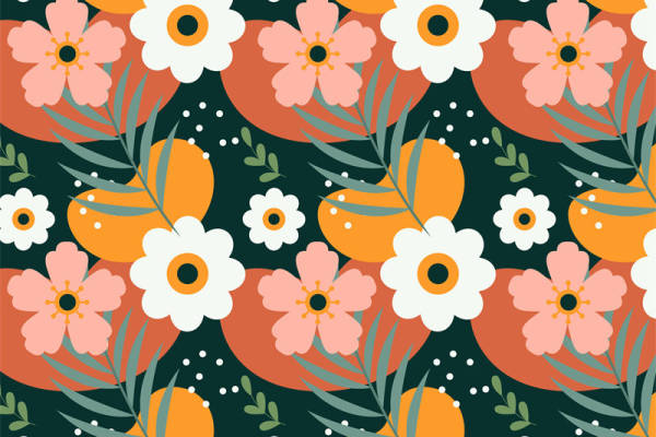 春日田园风格面料印花，清新自然服装印花设计