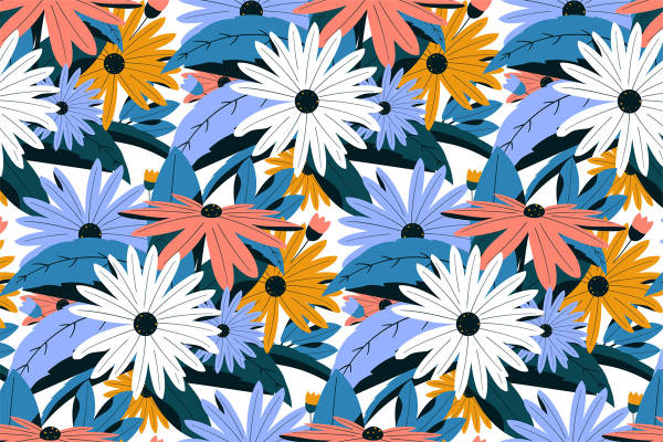 春日繁花似锦：多彩花卉服装印花面料设计