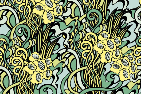 复古花卉图案服装印花面料:优雅与自然的完美结合