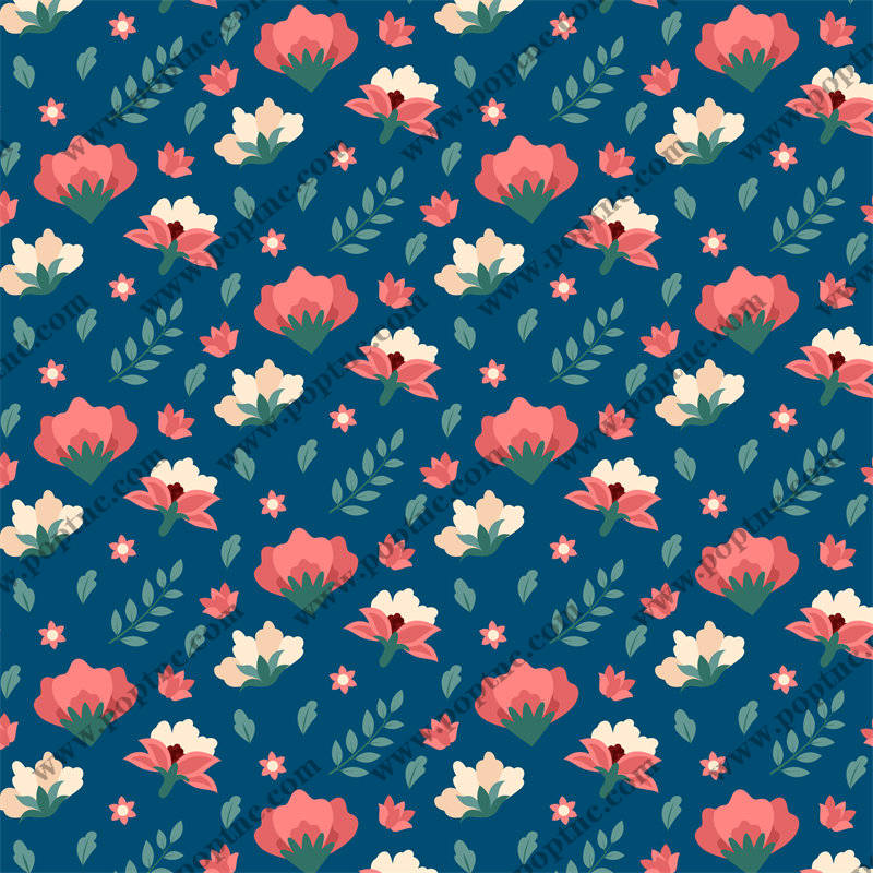 春日花卉图案服装印花面料:清新自然风格