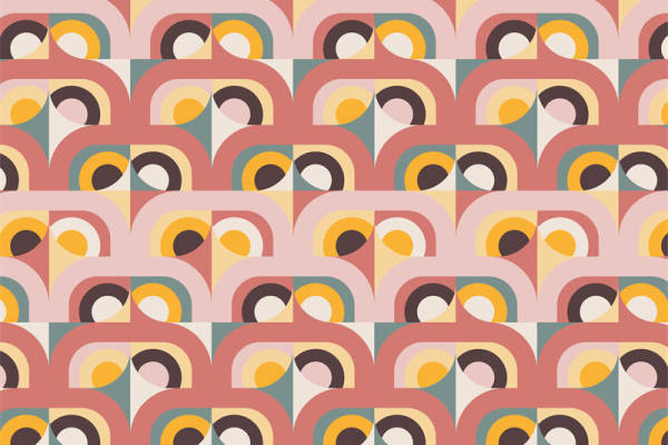 复古几何图案面料印花，打造时尚服装印花新潮流