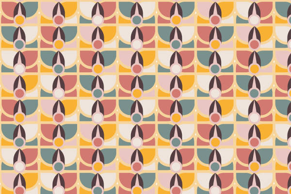 复古几何图案面料印花,为服装增添艺术气息