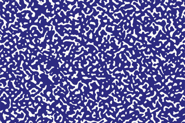 深蓝色与白色交织的抽象服装印花面料设计