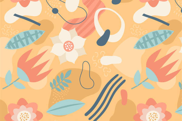 春日花卉图案服装印花:柔和色彩与自然元素的完美结合