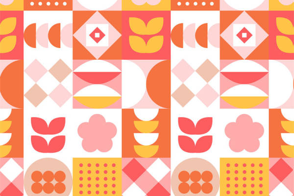 复古几何图案面料印花,打造经典服装印花风格