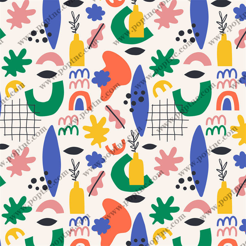 探索多彩抽象艺术:时尚服装印花面料设计