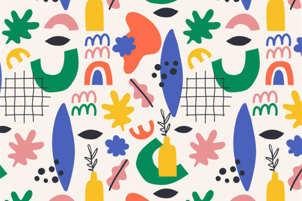 探索多彩抽象艺术:时尚服装印花面料设计