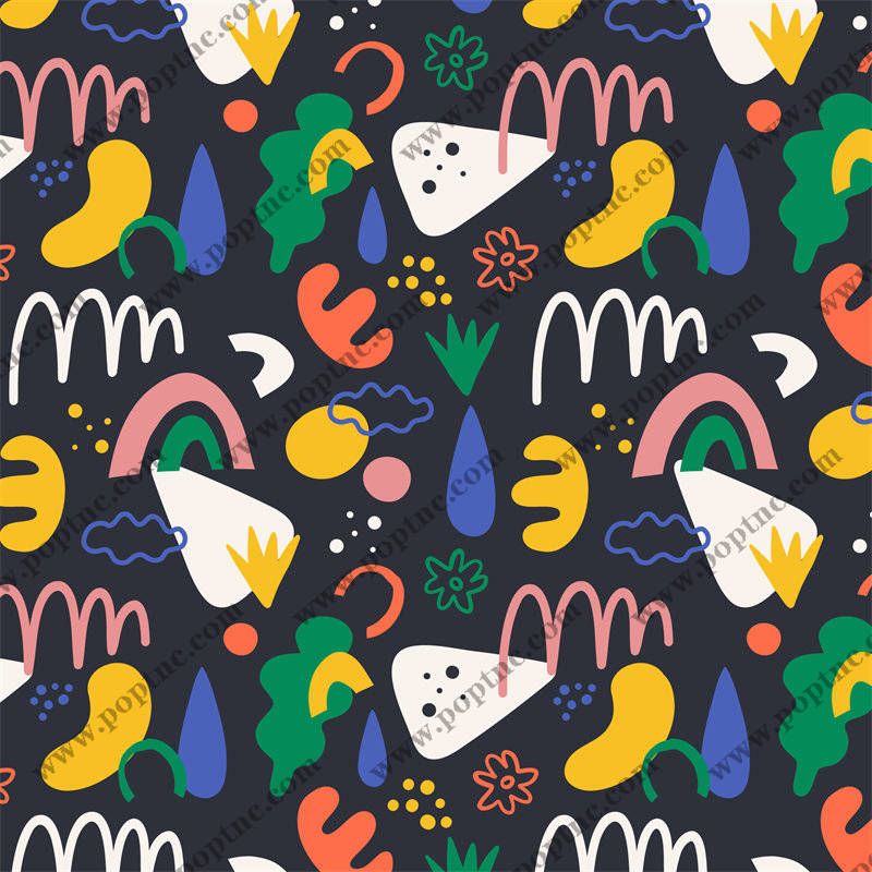 探索多彩抽象图案的面料印花,打造独特服装印花风格