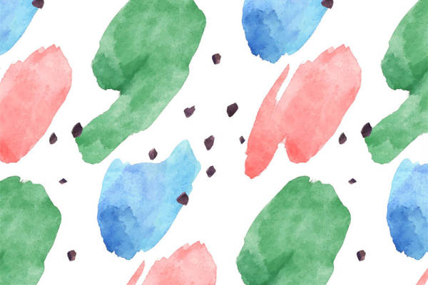 春日清新水彩羽毛面料印花服装设计