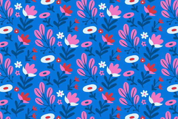 春日花卉图案服装印花面料设计,展现自然之美