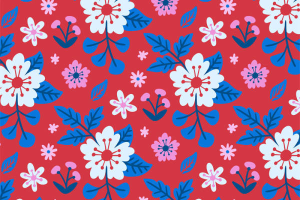 春日浪漫花卉图案面料印花，打造清新自然服装印花风格