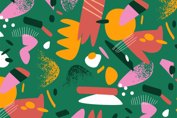 活力四射的抽象艺术面料印花设计,点亮你的服装