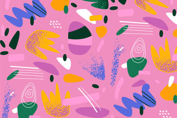 抽象艺术风格面料印花:多彩斑斓的服装印花设计