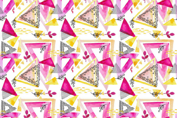 春日活力几何图案服装印花面料