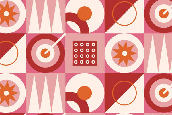 现代抽象几何图案服装印花面料设计