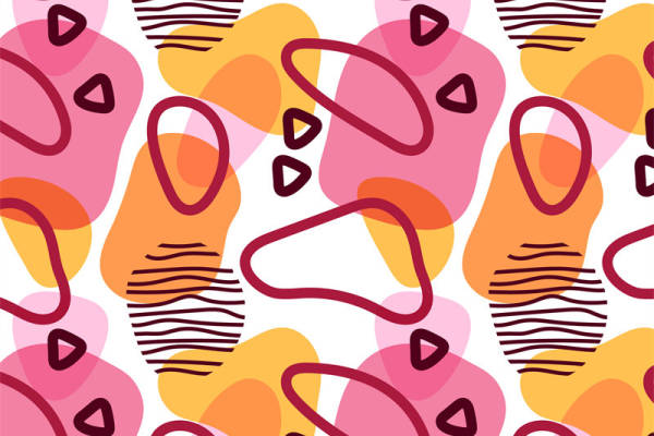 时尚抽象图案面料印花，为服装增添活力色彩