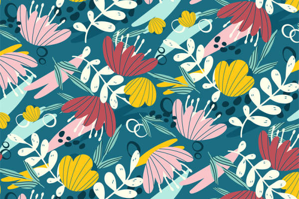 春日花园系列:多彩花卉服装印花面料设计