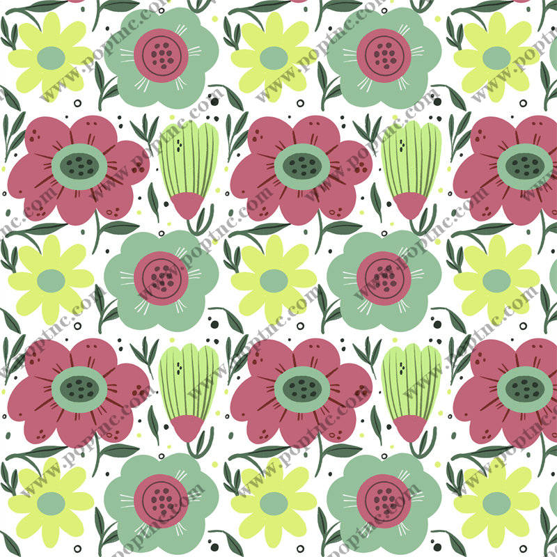 春日活力花卉图案服装印花面料推荐