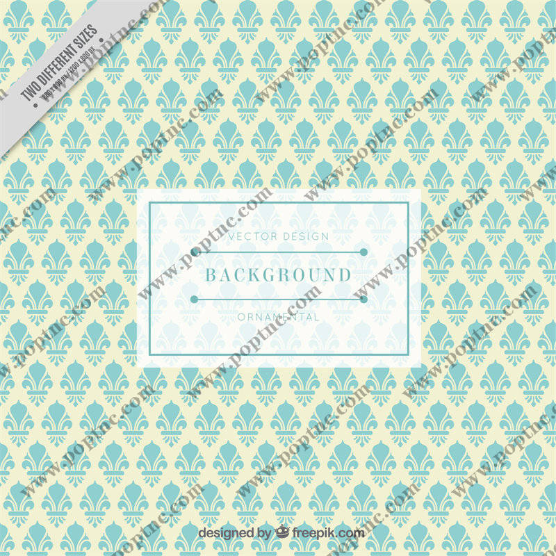 优雅复古蓝色花纹面料印花服装印花设计