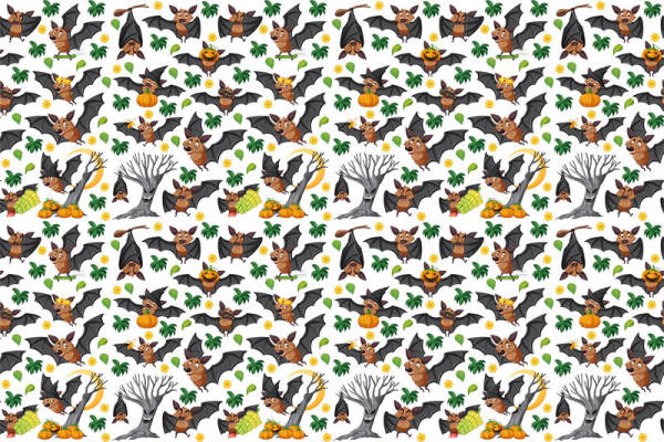 万圣节主题服装印花：可爱蝙蝠与南瓜的奇妙组合