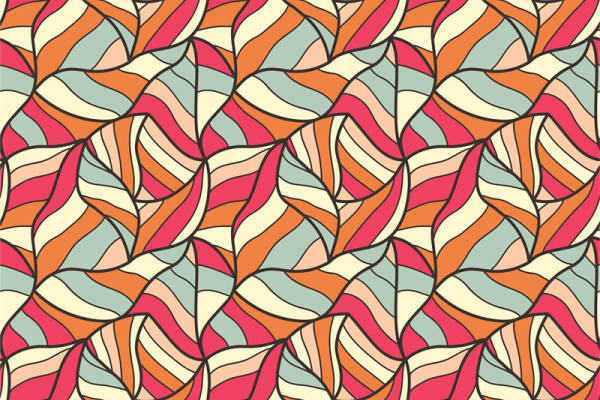 探索时尚新趋势：多彩叶子图案服装印花面料