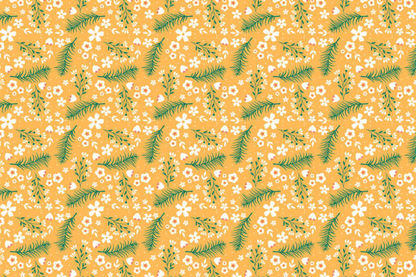 春日清新花卉图案服装印花面料设计