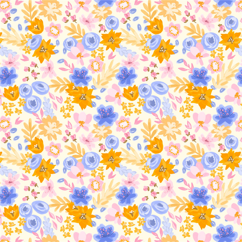 春日花园：多彩花卉面料印花服装设计