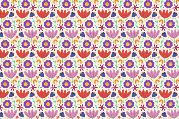 春日花卉图案面料印花，为服装增添活力色彩