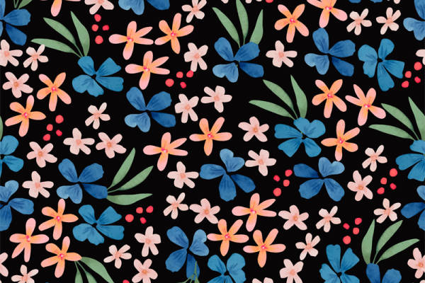 时尚花卉图案服装印花面料 春夏季清新风格设计