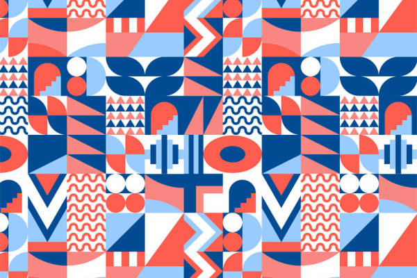 抽象几何图案面料印花,打造时尚服装印花新风格