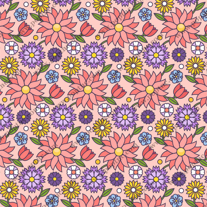 春日花卉图案面料印花,为服装增添自然美感