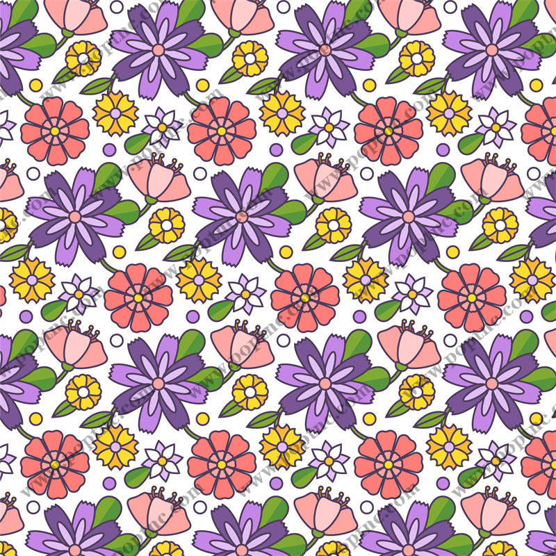 春日花园风情:多彩花卉服装印花面料设计