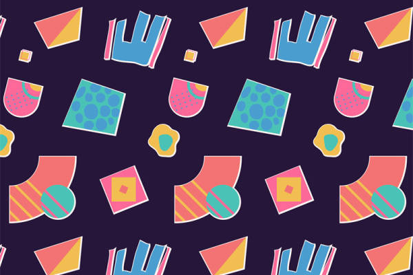 时尚活力几何图案服装印花面料设计