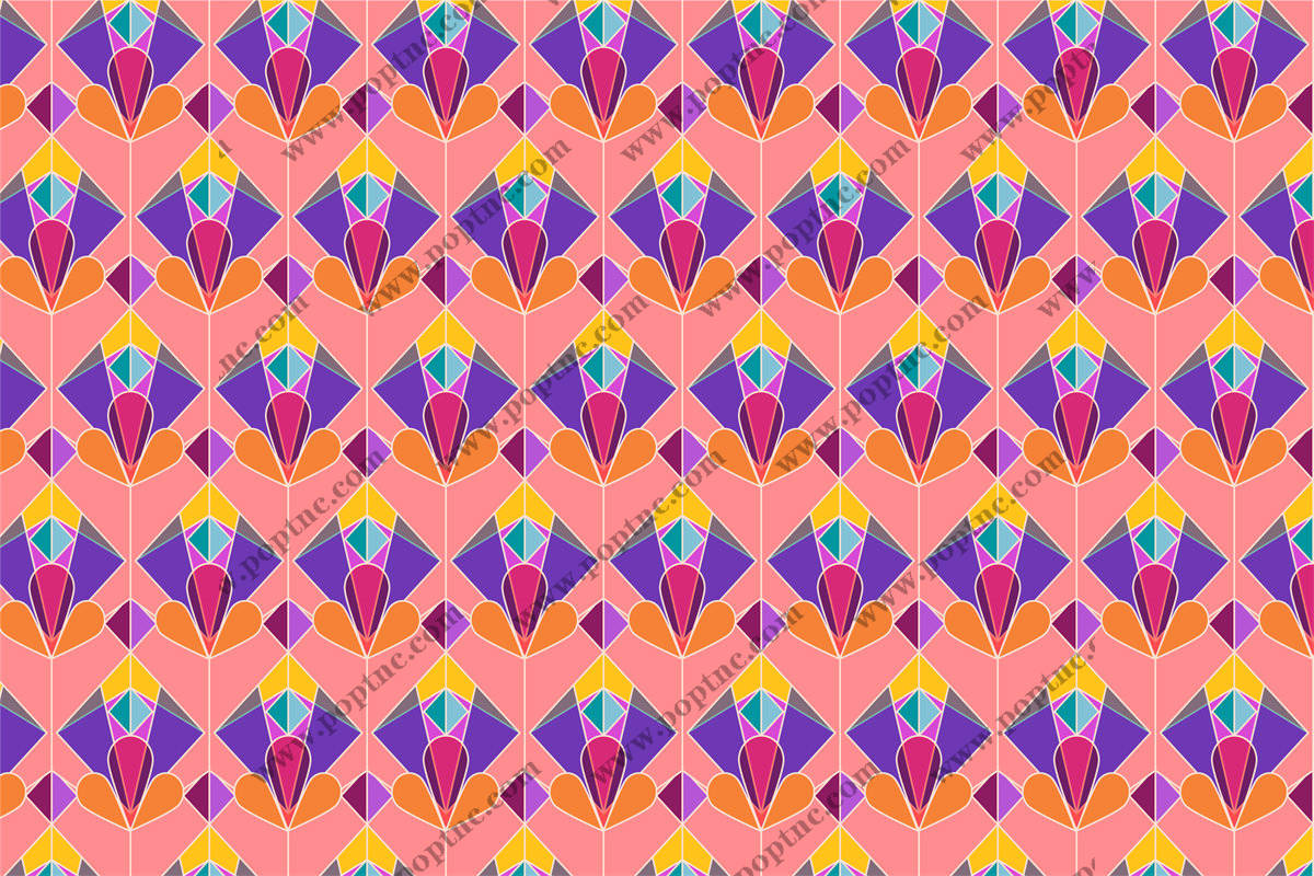 探索多彩几何图案的服装印花面料设计