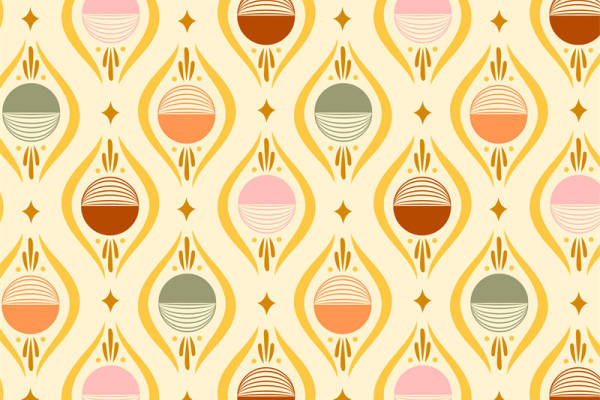 复古风格面料印花：经典几何图案服装印花设计