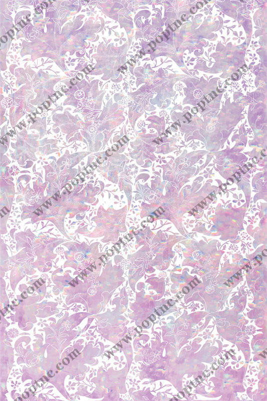 梦幻紫色花卉面料印花,优雅服装印花设计