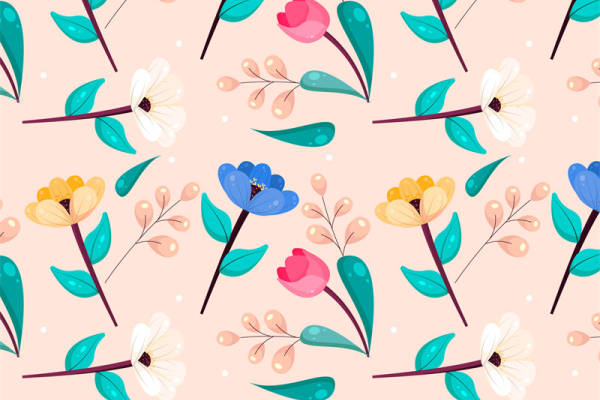 春日花卉图案面料印花,打造清新自然服装印花风格