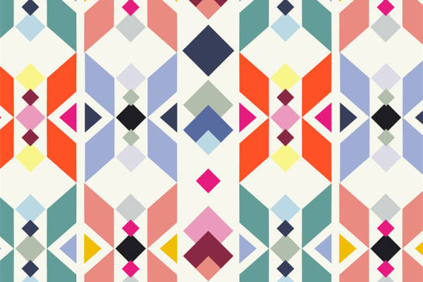 现代几何图案服装印花：多彩时尚面料印花设计