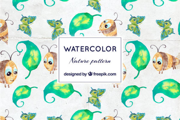 自然风格水彩面料印花：时尚服装印花设计