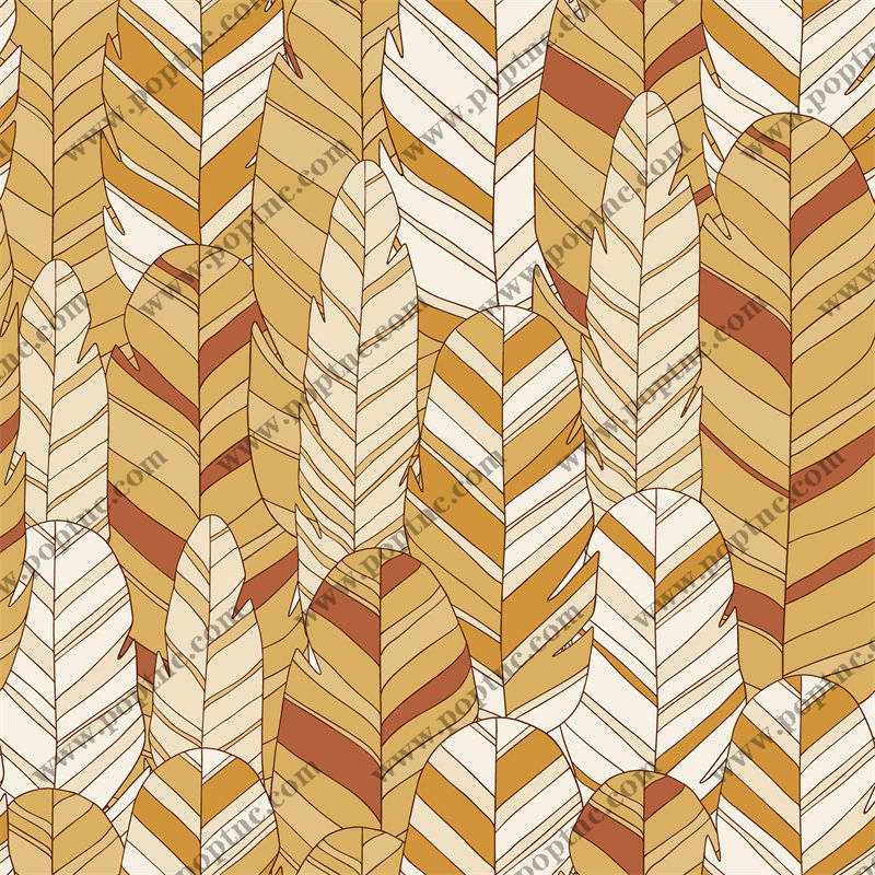 自然灵感的服装印花:秋季麦穗图案面料印花