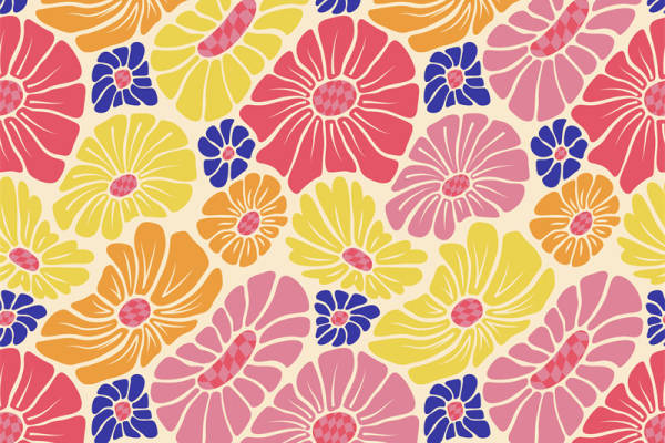 春日绽放：多彩花卉面料印花服装印花设计