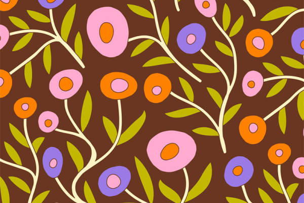 春意盎然的花卉图案服装印花面料设计