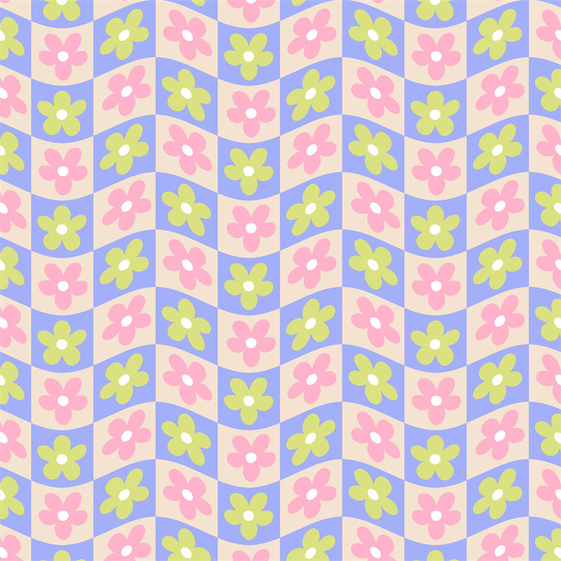 春日清新花卉图案面料印花服装印花设计