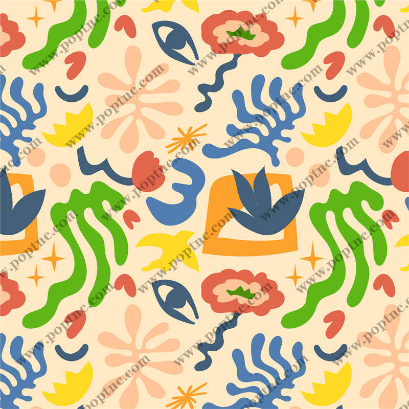 探索多彩抽象花卉面料印花,点亮你的服装印花设计