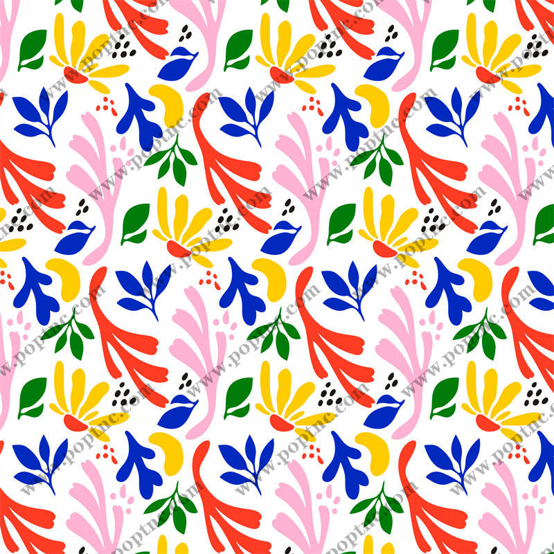 多彩花卉图案面料印花,点亮你的服装印花设计