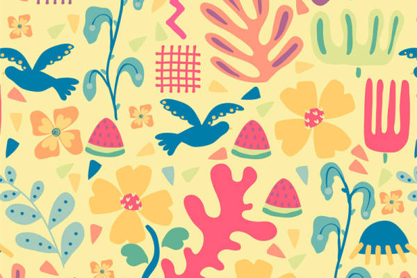 夏日清新风格面料印花：活泼色彩服装印花设计